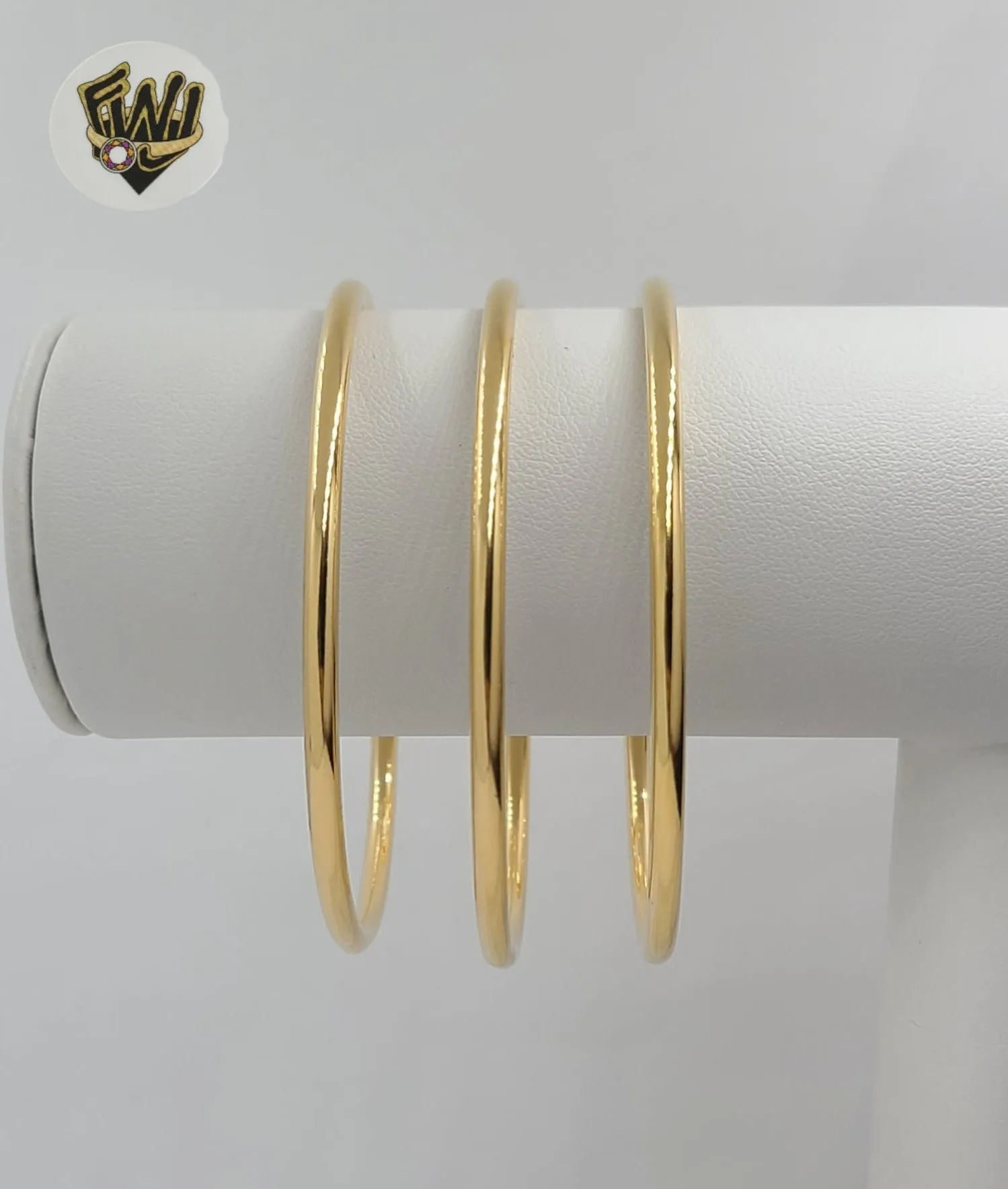 (1-4049) Gold Laminate - 3mm Classic Plain Bangle - BGF