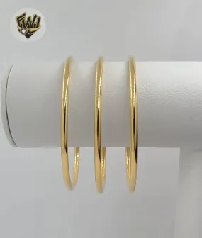 (1-4049) Gold Laminate - 3mm Classic Plain Bangle - BGF