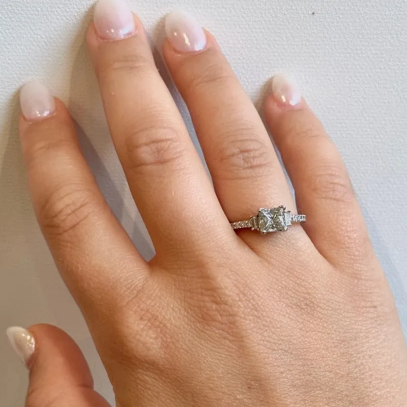 1.40ctw Princess Cut Engagement Ring