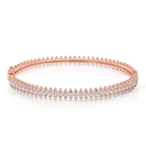 14KT Rose Gold Diamond Luxe Queen Bangle Bracelet