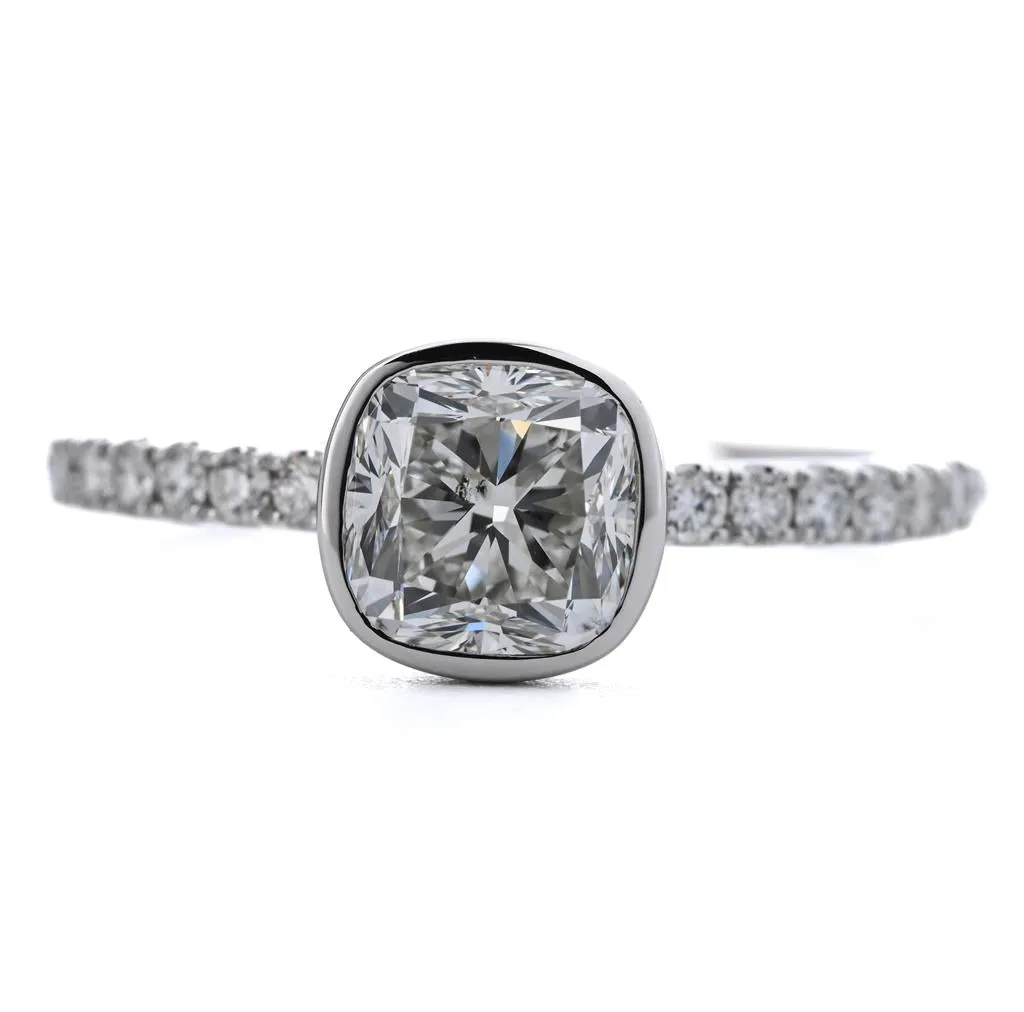 1.81ctw Cushion Diamond Engagement Ring - Platinum