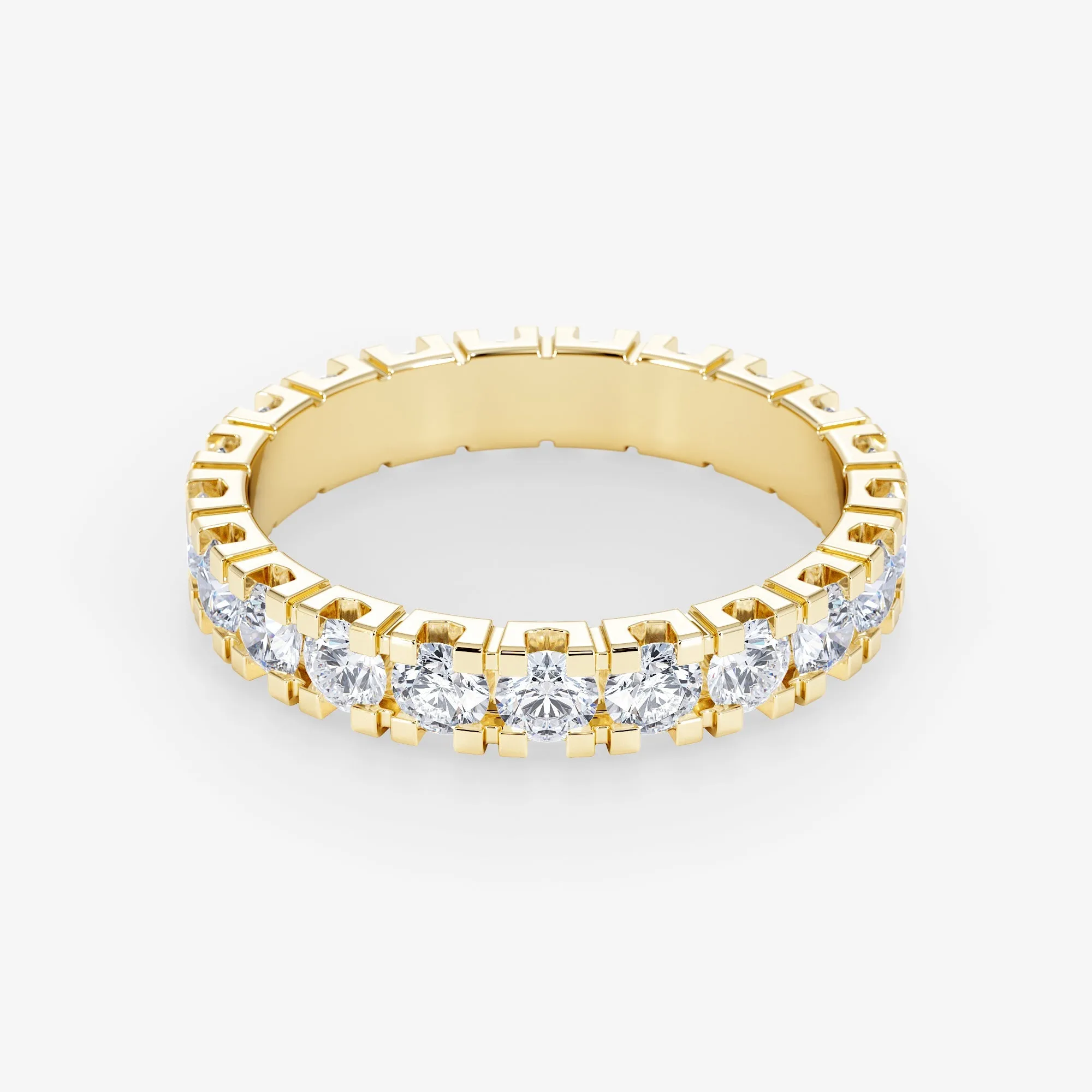 18K Gold 2.10 Carat Eternity Diamond Wedding Ring