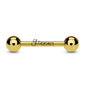 18K Gold I.P Over 316L Surgical Steel Barbells - Tongue | Nipple