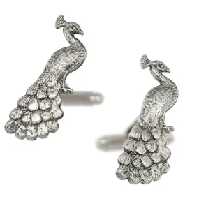 1928 Jewelry&reg; Silver-Tone Peacock Cufflinks