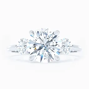 3 Stone - Round Sides - Round Engagement Ring