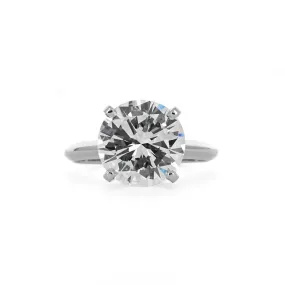 4.21tw Round Diamond Engagement Ring