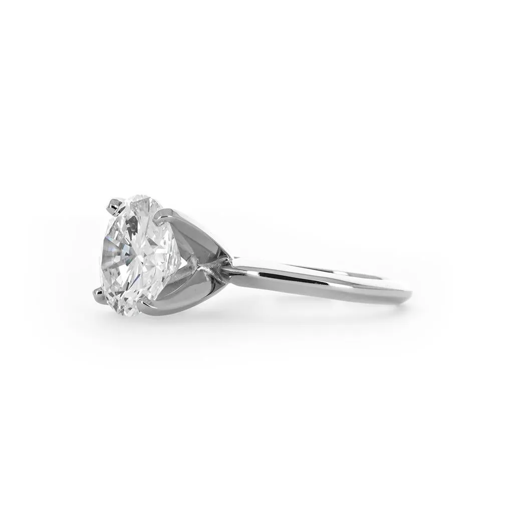 4.21tw Round Diamond Engagement Ring