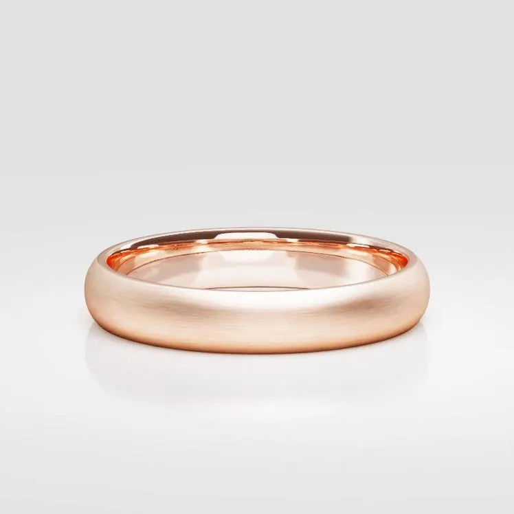 4mm Men's Matte Comfort Fit Wedding Ring - NM33