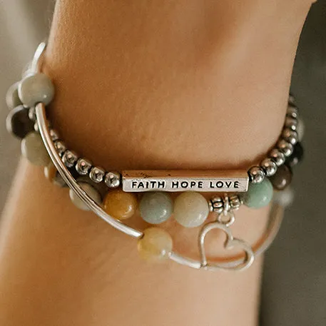 Anchor | Soft Bangle Charm Bracelet | Italian Onyx (Coral)