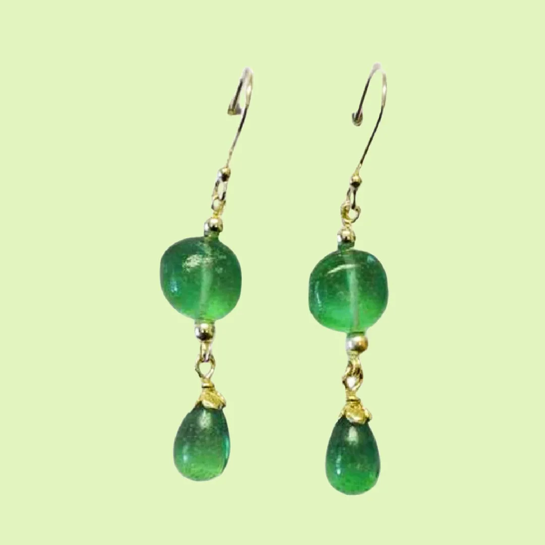 Ancient Roman Glass Jewelry Summer Earrings for Woman