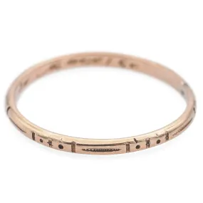 Antique 8K Rose Gold Etched Wedding Band Ring Size 5.5