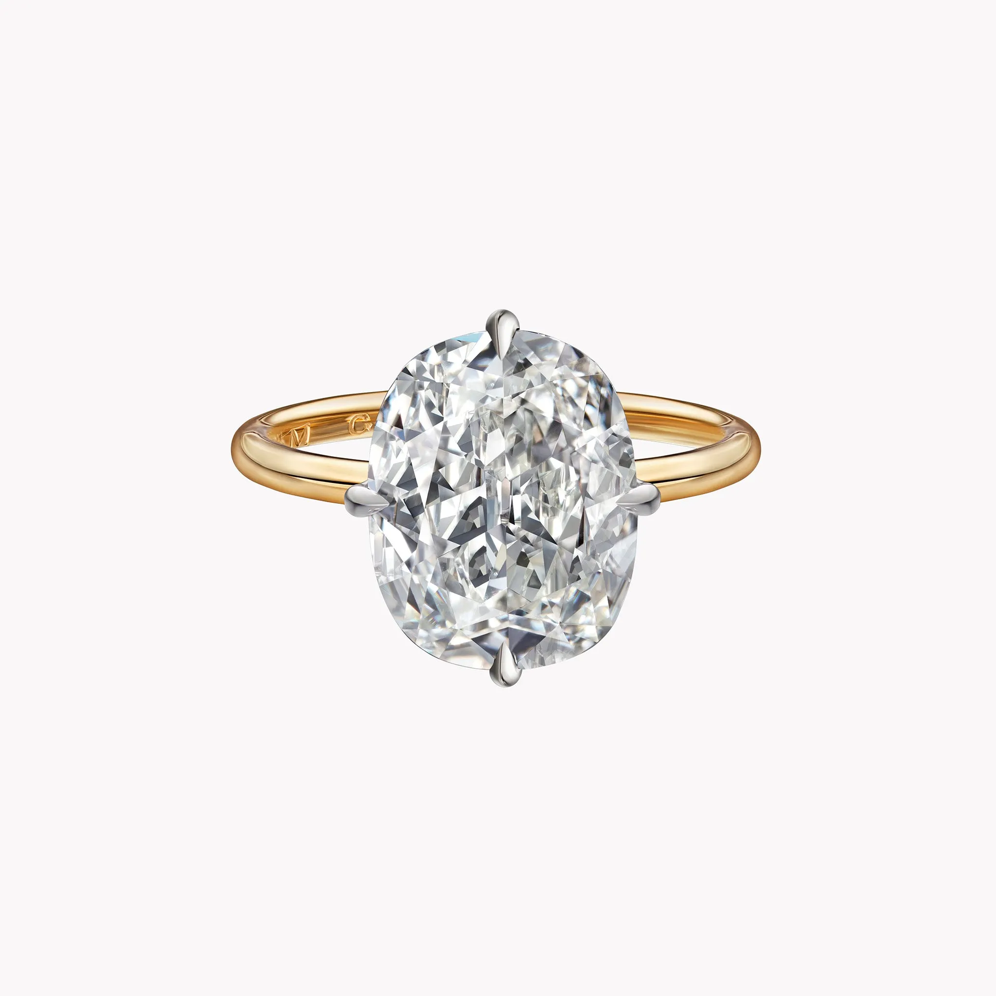 Antique Cushion Cut Solitaire Engagement Ring