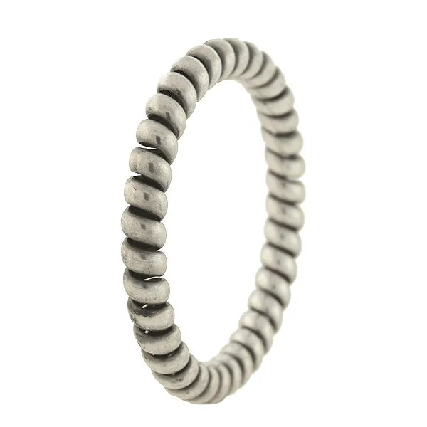 ANTON MICHELSEN Vintage Scandinavian Silver Coiled Bangle Bracelet