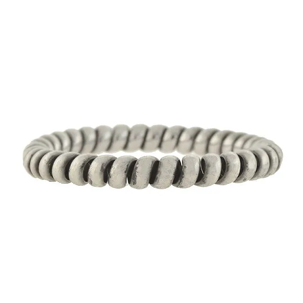 ANTON MICHELSEN Vintage Scandinavian Silver Coiled Bangle Bracelet