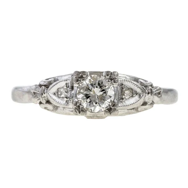 Art Deco Diamond Engagement Ring, 0.28ct.