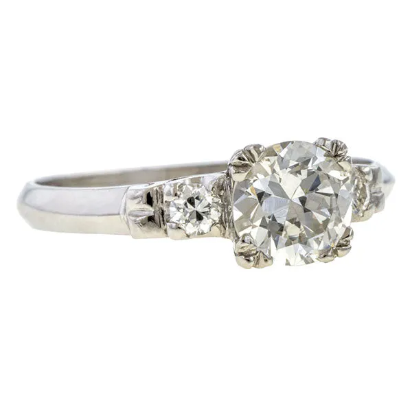 Art Deco Engagement Ring, RBC 0.62ct.