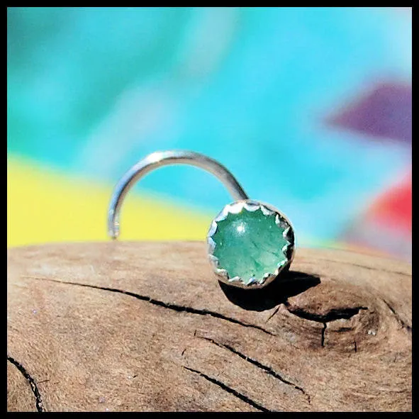 Aventurine Nose Stud