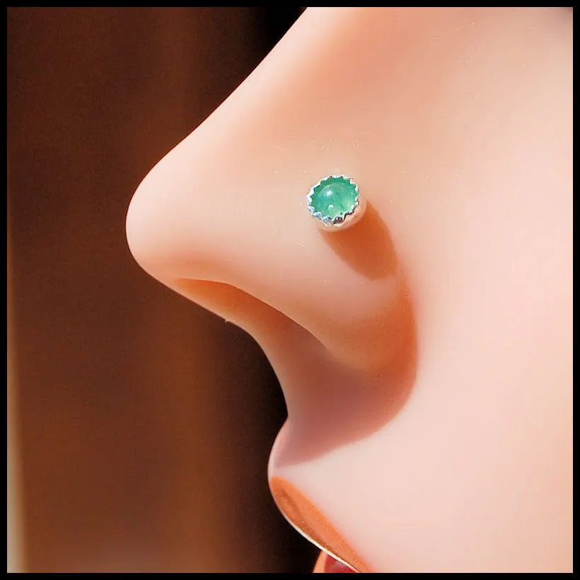 Aventurine Nose Stud