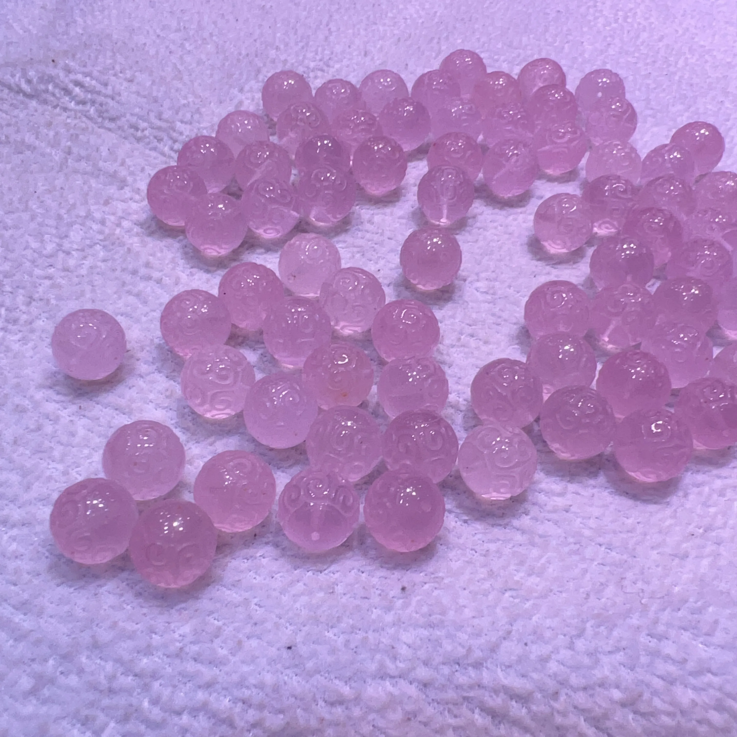 Beautiful Jewelry Accessory - High-quality Rose Quartz Huiwen Symbol Bead Charms for DIY Jewelry Project