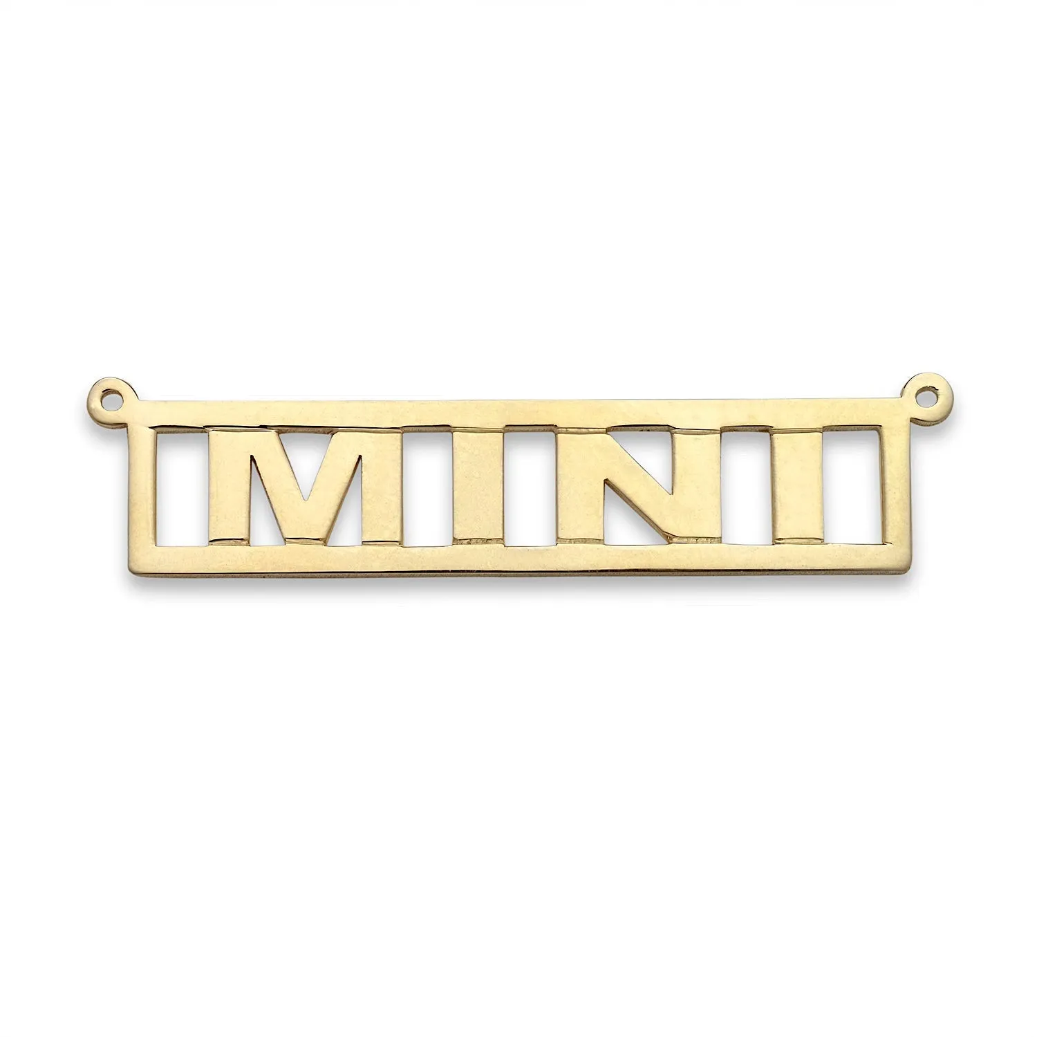 Better Jewelry Block 14K Gold Nameplate Necklace