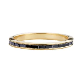 Black Baguette Diamond Eternity Ring - Black Wedding Band