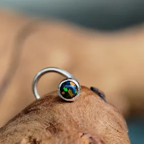 Black Opal Nose Stud