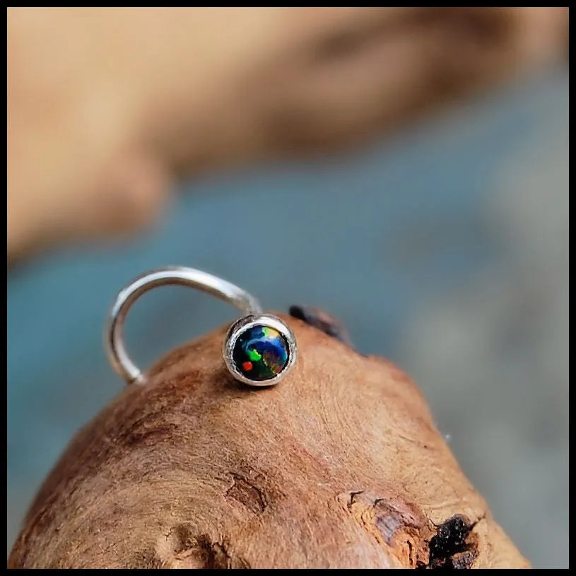 Black Opal Nose Stud