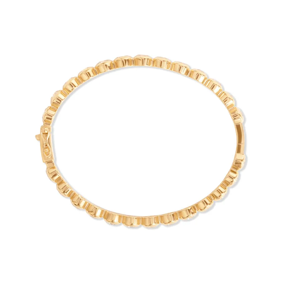 Brilliant Bezel 14K Gold Vermeil Bangle