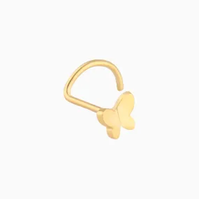 Butterfly Corkscrew Nose Ring