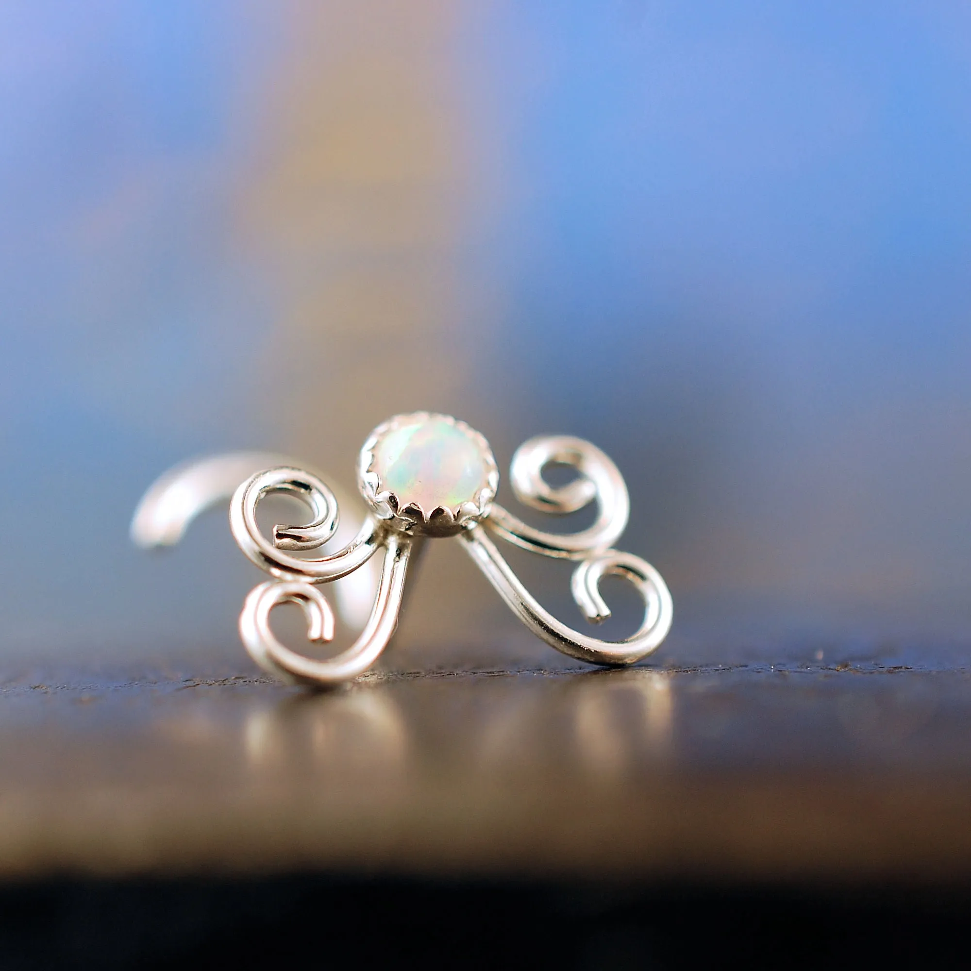 Butterfly Opal Nose Stud