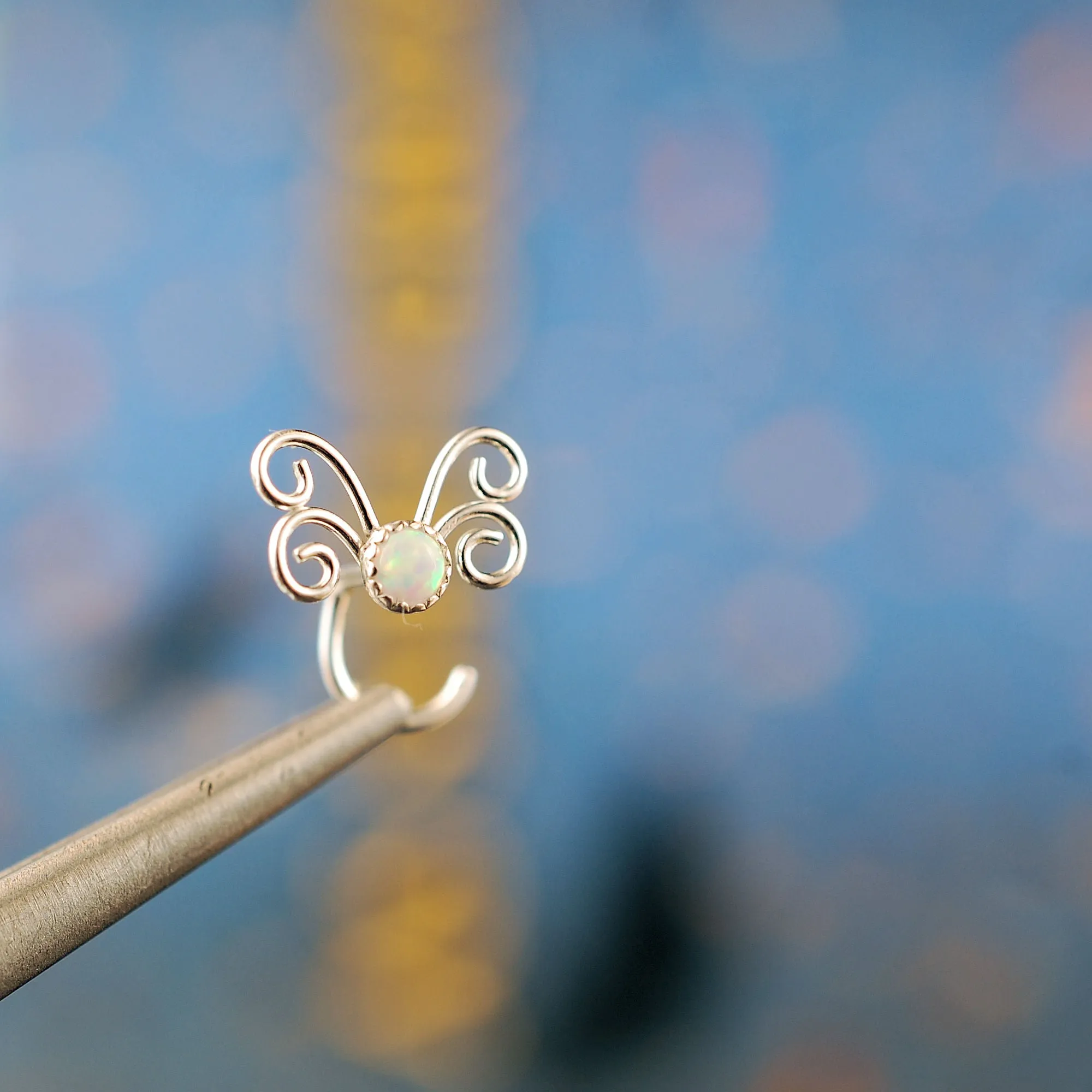 Butterfly Opal Nose Stud