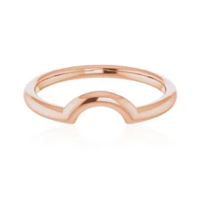 Cassie Ring C-Shaped Contoured Curved Thin Wedding Ring Stacking Band