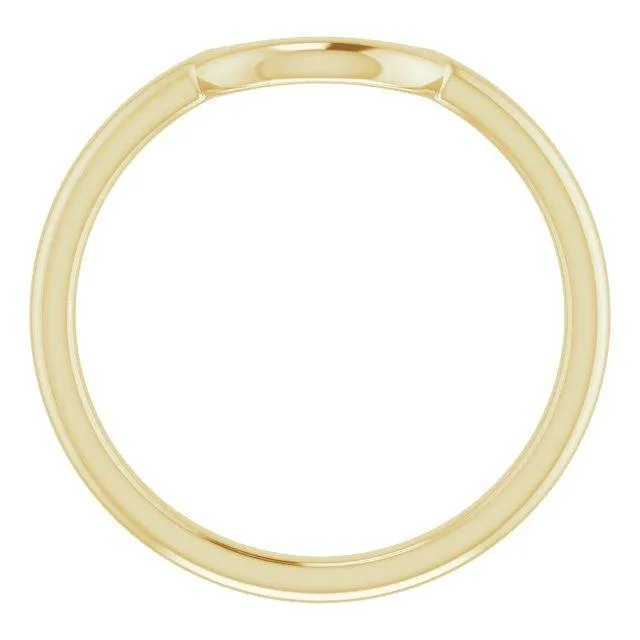 Cassie Ring C-Shaped Contoured Curved Thin Wedding Ring Stacking Band