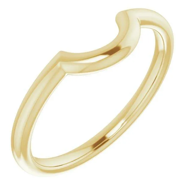 Cassie Ring C-Shaped Contoured Curved Thin Wedding Ring Stacking Band