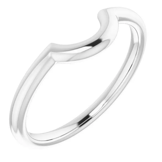 Cassie Ring C-Shaped Contoured Curved Thin Wedding Ring Stacking Band