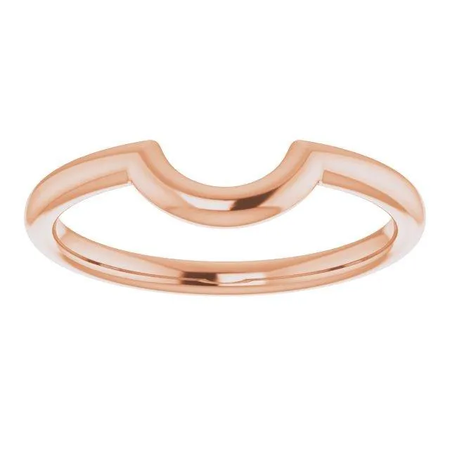 Cassie Ring C-Shaped Contoured Curved Thin Wedding Ring Stacking Band