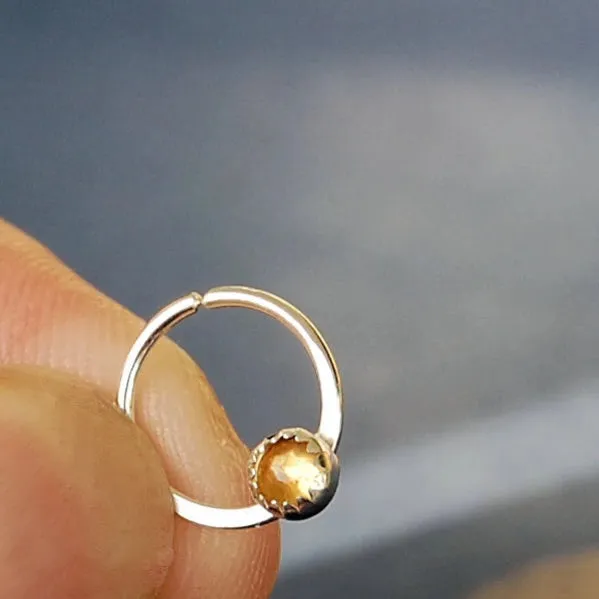 Citrine Septum or Nose Ring