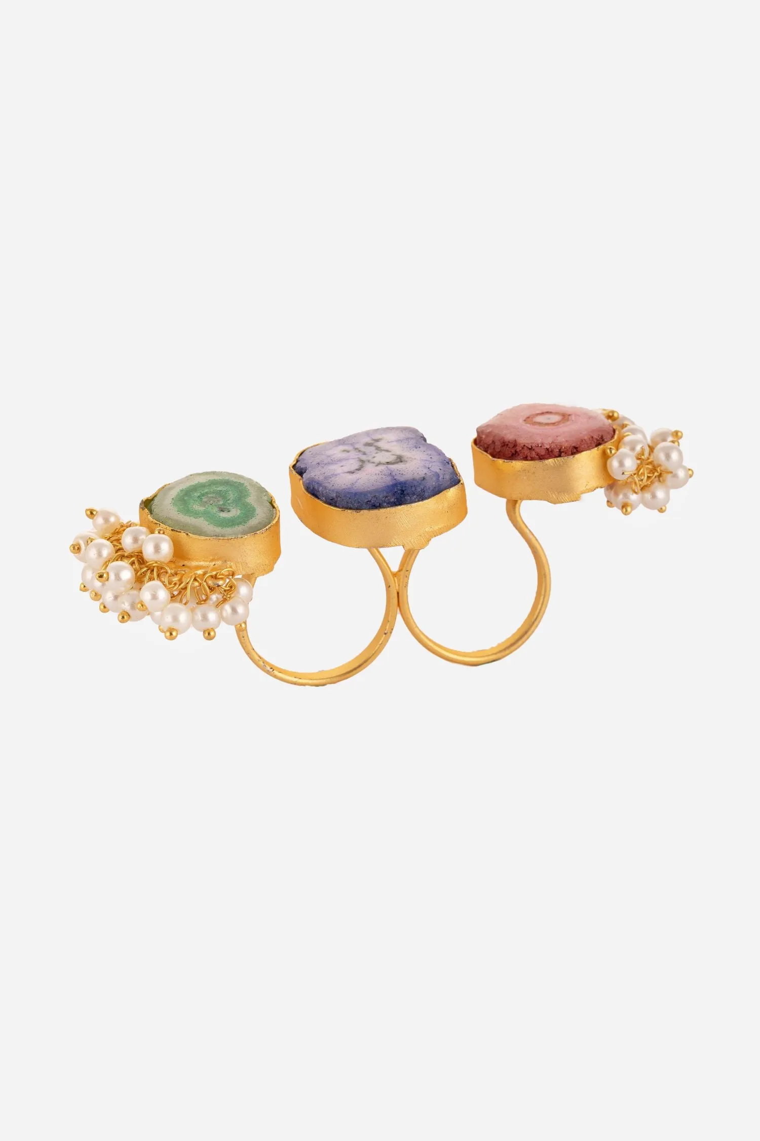 Colourful Multi Finger Hand Ring