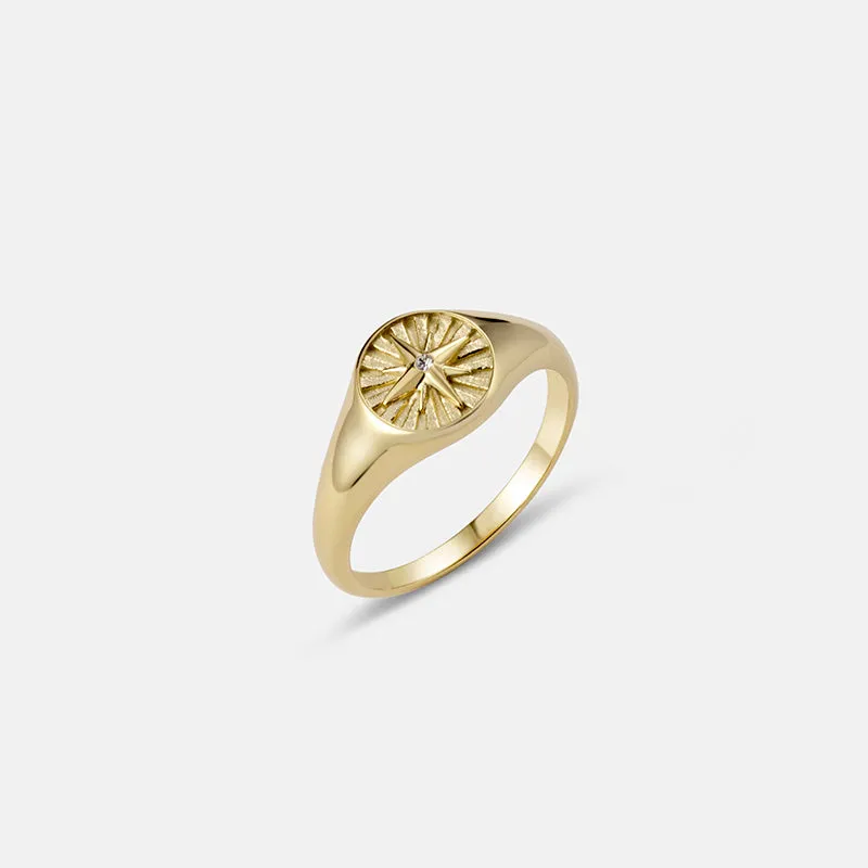 Compass Signet Ring