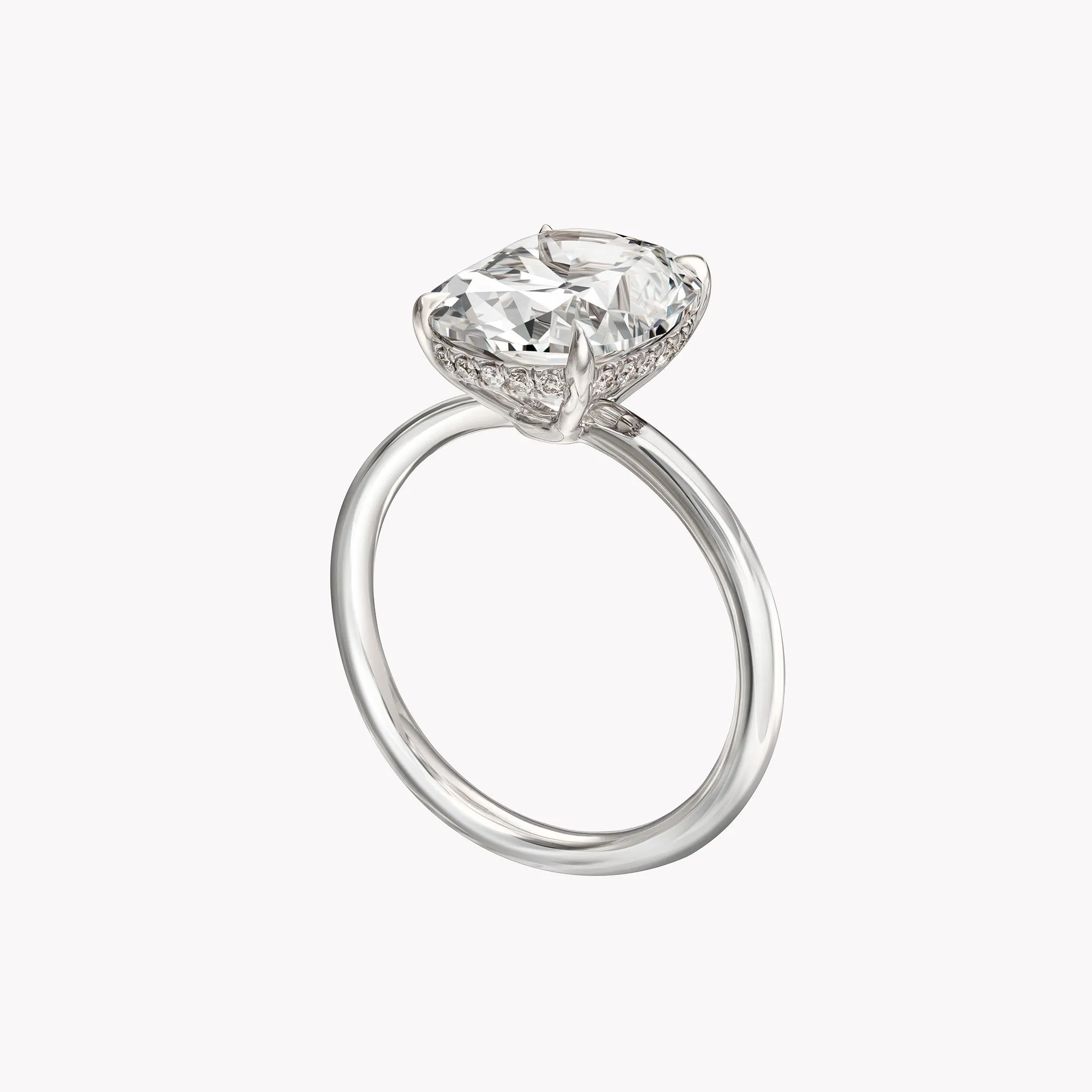 Cushion Cut Solitaire Engagement Ring