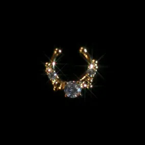 CZ CROWN FAUX SEPTUM NOSE RING