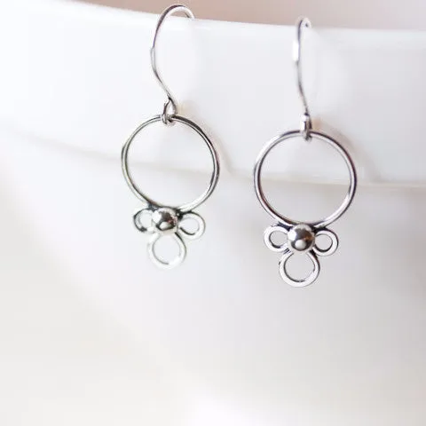 Dainty Silver Earrings, simple minimal everyday jewelry