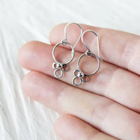 Dainty Silver Earrings, simple minimal everyday jewelry