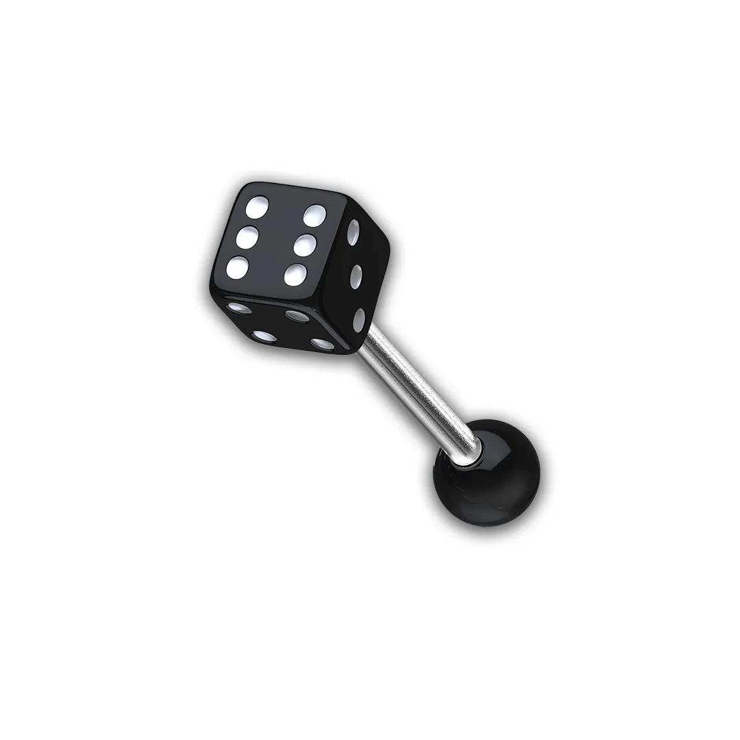 Dice Tongue Ring