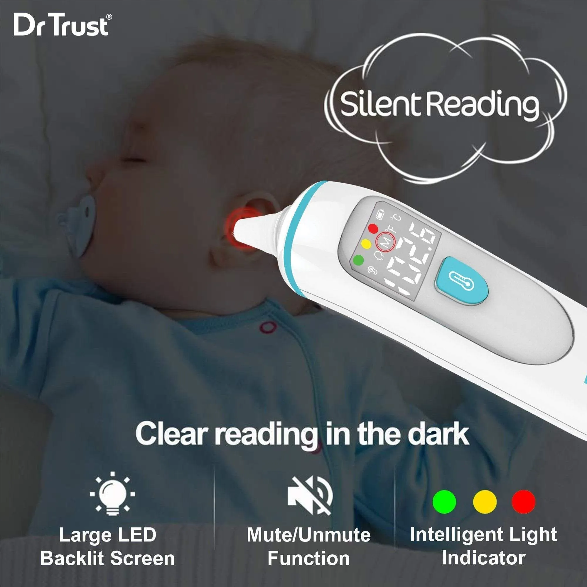 Dr Trust USA Homedoc Infrared Forehead Ear Thermometer PRO 602