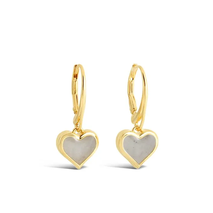 Dune Jewelry Sand Jewel Leverback Earrings - Heart