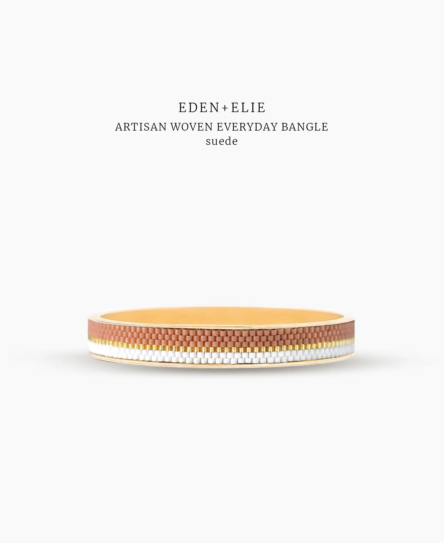 EDEN   ELIE Everyday gold narrow bangle - suede