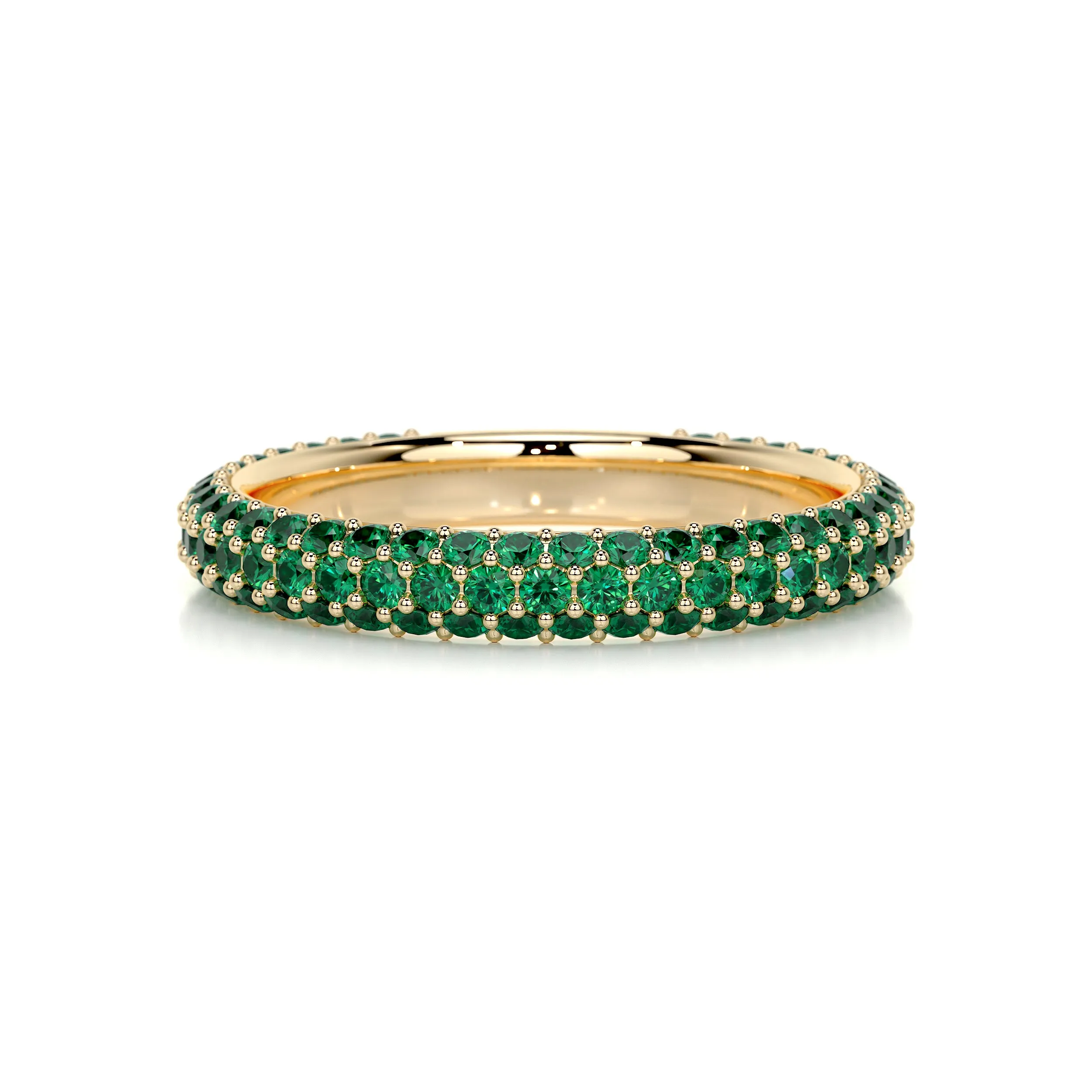 Emma Green Gemstone Wedding Ring   (1.25 Carat) - 18K Yellow Gold