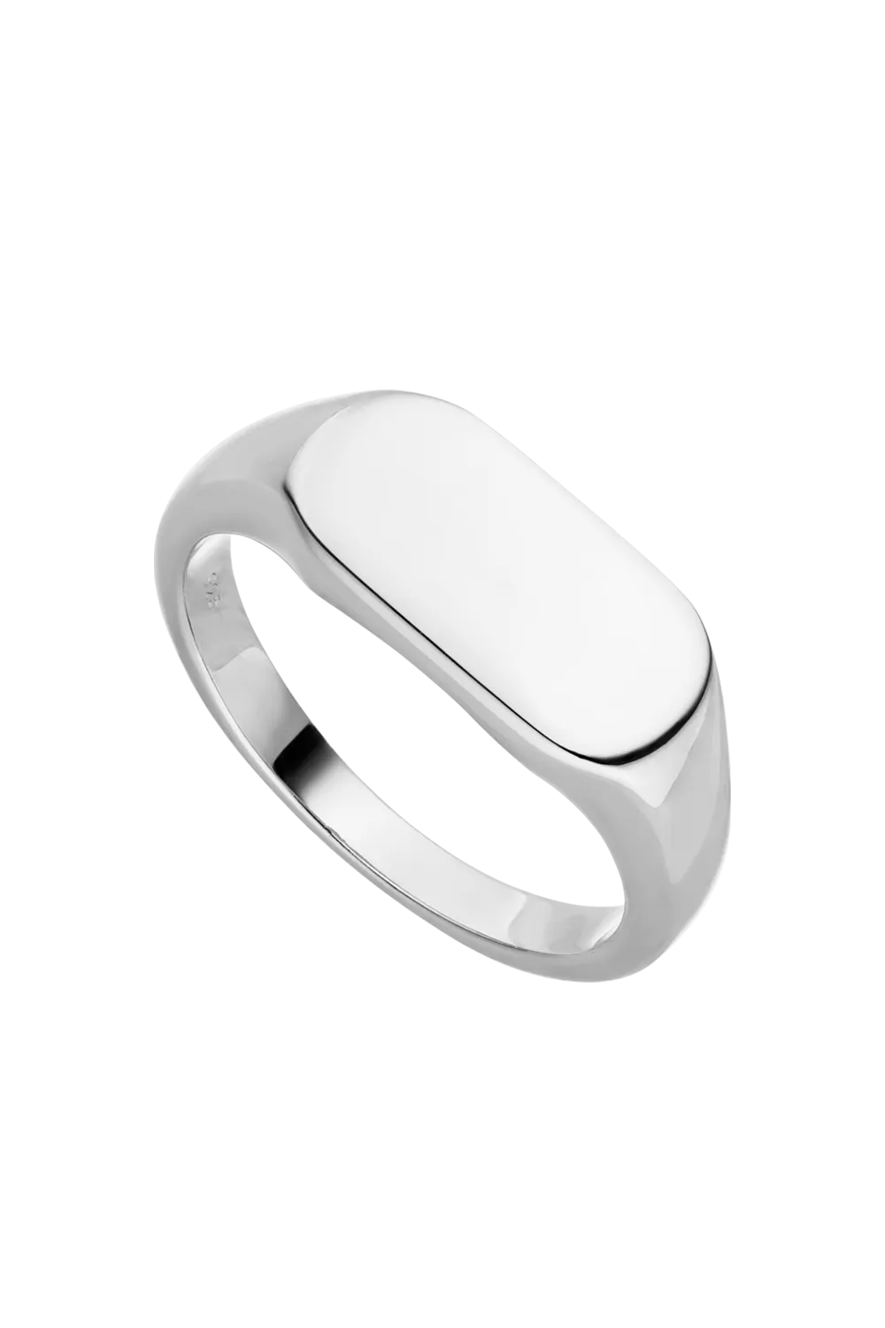 Engravable Signet Ring Silver