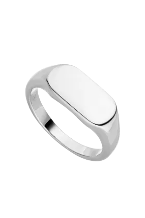 Engravable Signet Ring Silver